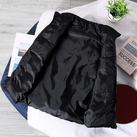 Men Waistcoat Stand Collar Sleeveless Vest Coat with Pockets Zipper Closure Warm Comfortable