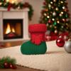 Silicone Boot Shaped Candle Mould With Bells Embossing for Candle and Craft