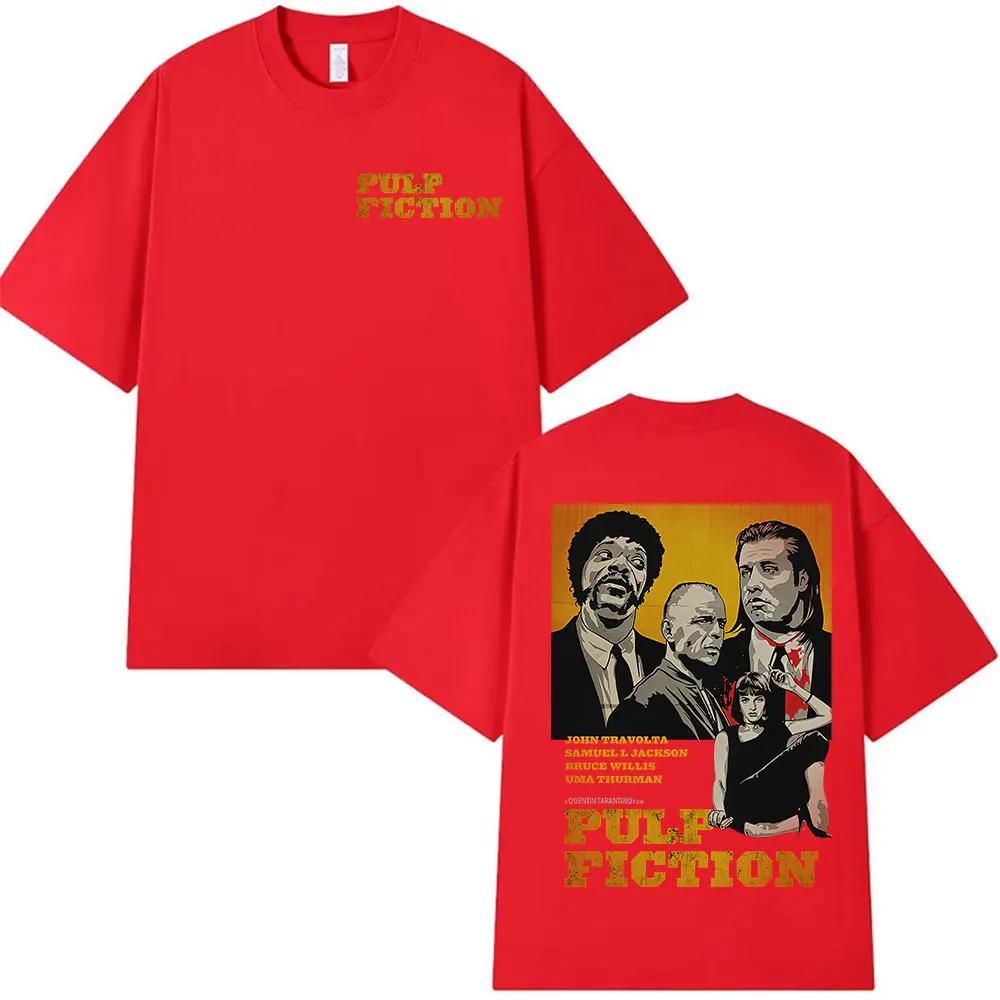Classic Movie Pulp Fiction Graphic T Shirt Men Women Vintage Harajuku Fashion T-shirt Tops Cotton Short Sleeve Tshirt Streetwear