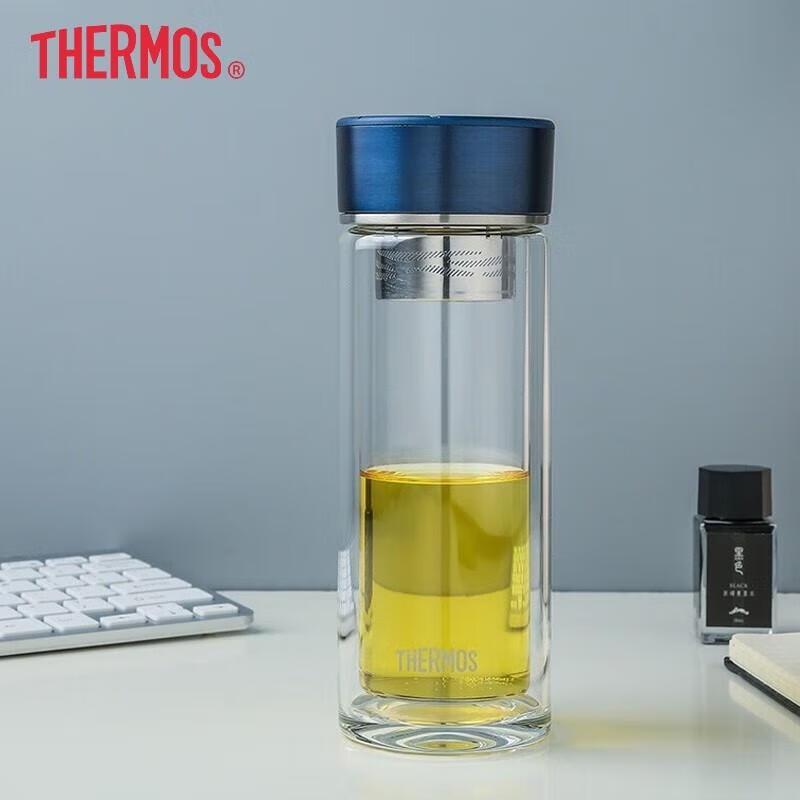 Thermos Double-Wall Glass Tea Infuser Bottle
