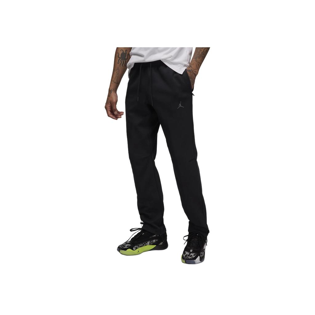 Jordan Sport Hoop Comfortable Soft Breathable Mid-Rise Drawstring Straight-Leg Knit Sports Pants Men bottoms Black Shadow FV8604-010
