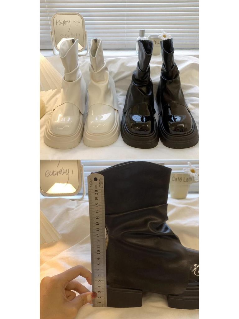 Sense Damen Plateau Stiefeletten mit dicker Sohle, höhenverstärkender Retro Martin Stil für den Herbst