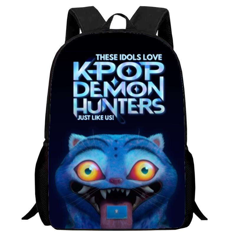 New Printed Witch Hunter K-POP Student Backpack, Elementary School Cartoon Huntrix Kpop Backpack