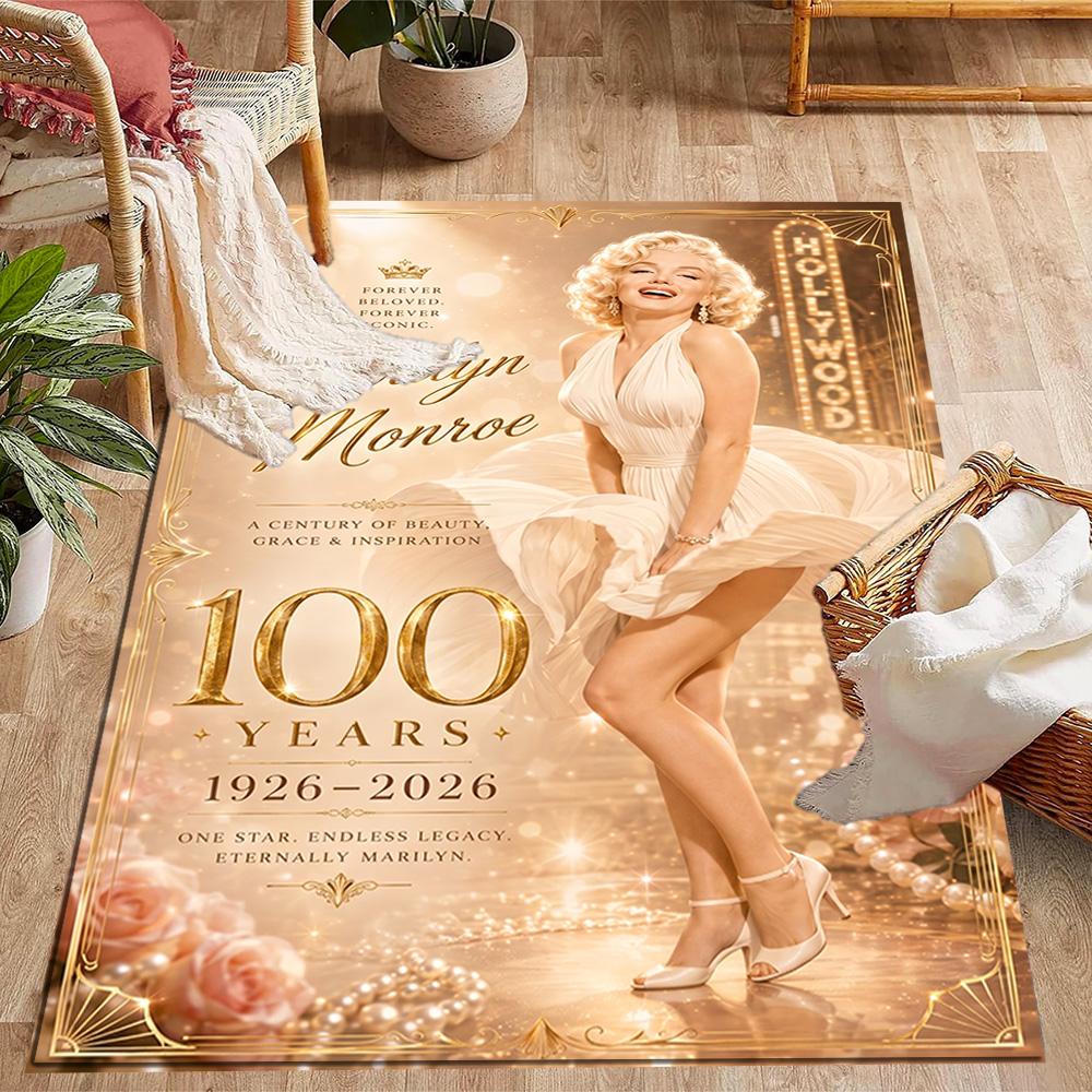 Tappeto da Pavimento Iconico Poster Marilyn Monroe Tappeto per Ufficio Perfetto per Ingresso Studio Soggiorni Camere da Letto Tappeto Antiscivolo Decorazione Ufficio Anime