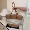 Straw bag women's summer woven bag handbag seaside vacation messenger bag large capacity women's bag tote bag