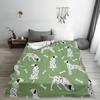 Dalmatian Woof Flannel Blanket  AllSeason Sofa Bed Unisex Kids Gift