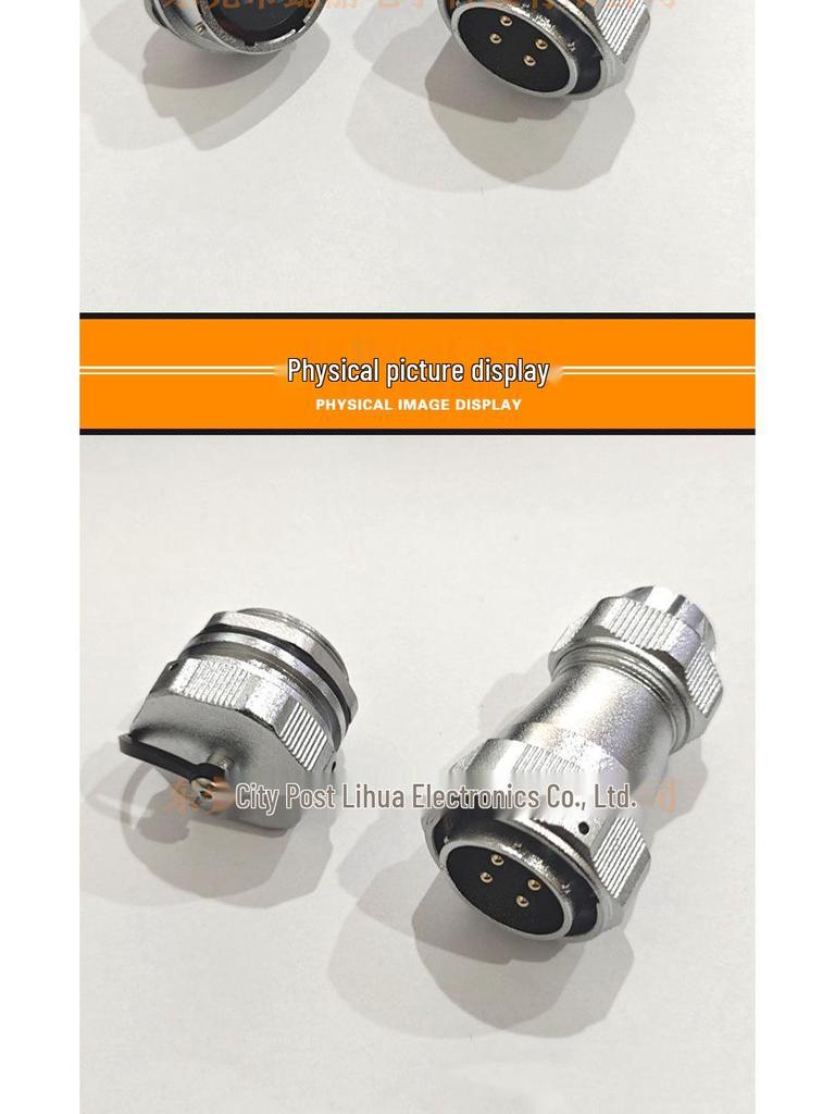 WY24 Waterproof Aviation Plug: 19-Pin Round Flange Socket Connector