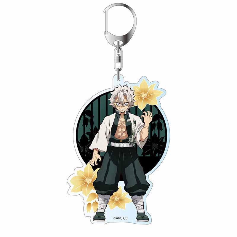 Keychain Pendant Anime Demon Slayer Kimetsu No Yaiba Kamado Tanjirou Double Sided HD Bag Pendant Gift For Fans Cosplay Props Jewelry Gift