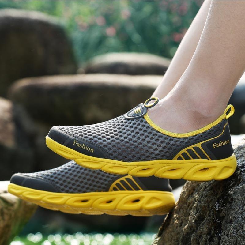 Heren Mesh Instappers Ademend Holle Zool Lichtgewicht Casual Zomerschoeisel