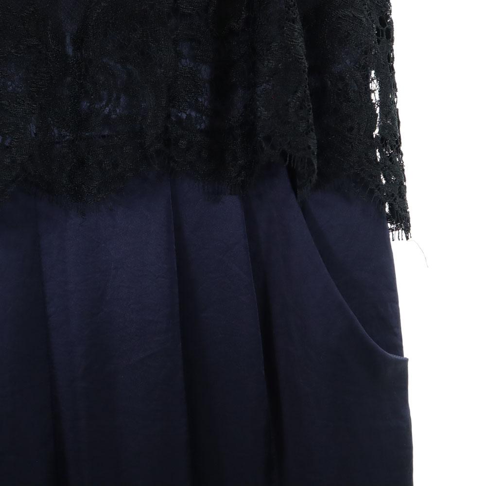 GRACE CLASS Made In Japan No Sleeve All In One 36 Navy Jumpsuit Women Used