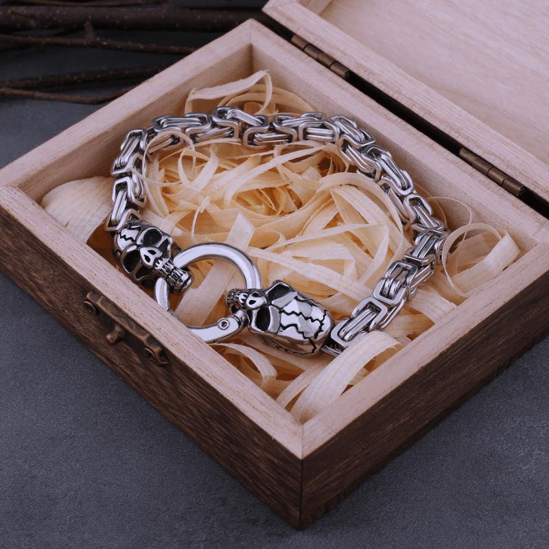 Bracciale Scheletro da Uomo Moda Boutique Hip Hop Bici Nuovo Gioielli Gotici Regalo