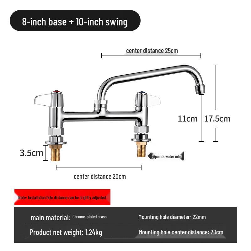 

ZISIZ Commercial Kitchen Sink Faucet with Swing Spout
