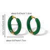 Bunte Neon-Emaille Huggie Creolen Ohrringe Edelstahl Schmuck für Frauen Dopamin Kleiner Ohr-Cuff Piercing Auffälliger Schmuck