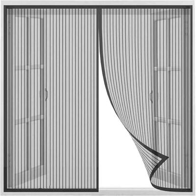 Rede mosquiteira magnética para janelas 120x150 cm, adesivo para mosquiteiro, antimosquito para portas de entrada, portas, pátio, preto
