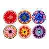 Embroidery Starter Set 6 Reusable Punches Needle Coasters Pattern With Soft Fabric and Complete Tool