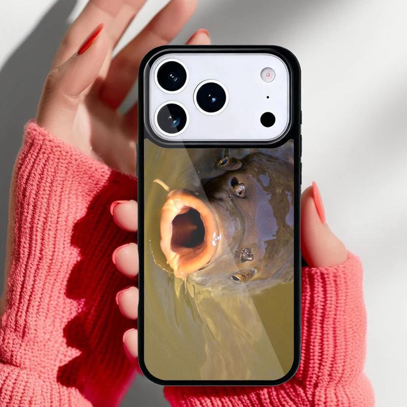 Fishing Gear Fish Patterned Phone Case for iPhone 17 16 15 14 13 Pro Max Back Cover for 12 11 Pro Coque