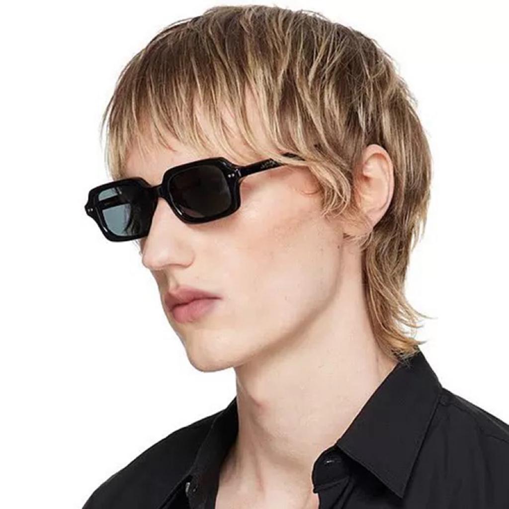Timeless Retro High End Designer Style Edgy Punk Trendy Riveted Square Shaped Female For Both Male Sun Glasses