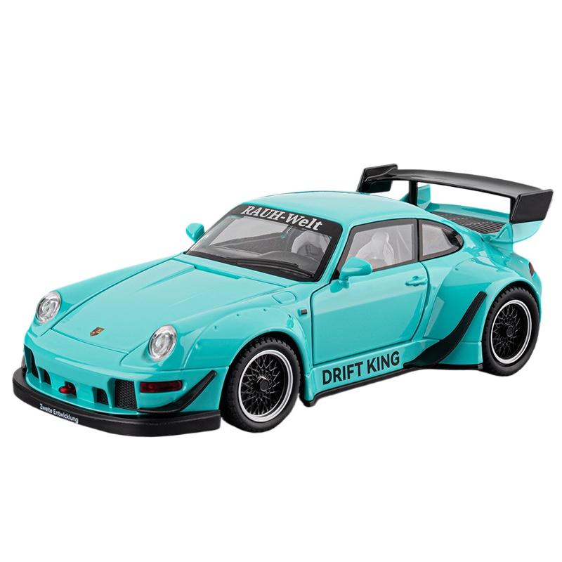 1/22 Porsche 993 RWB 911 Supercar Alloy Model Car Toy Diecasts Metal Casting Sound and Light Car Toys for Children Vehicle