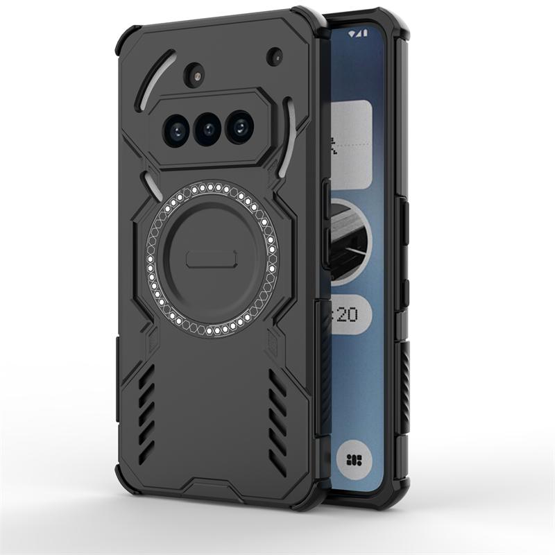 

Бронированный чехол для Nothing Phone 3a Магнитная адсорбция Беспроводная зарядка Задняя крышка Чехол для Nothing Phone 3a Чехол для Nothing Phone 3a Nothing Phone (3a) чёрный