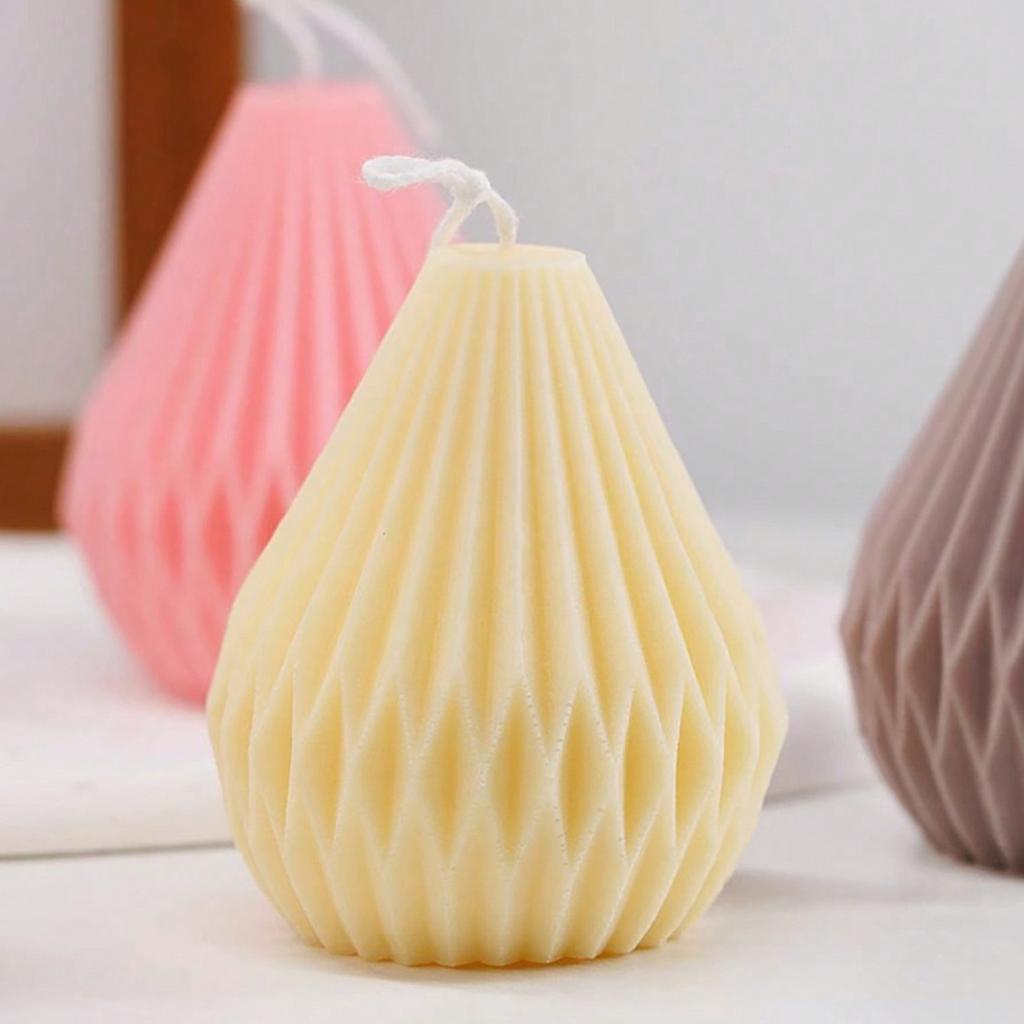 1pc pear shaped silicone candle mold, irregular silicone mold, suitable for making aromatherapy candles and resin crafts