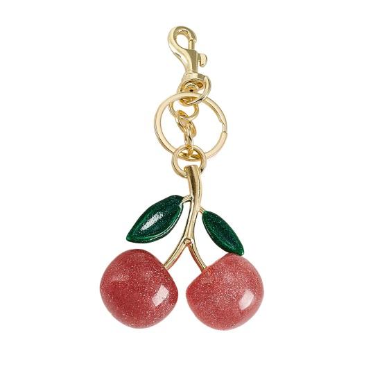 Брелок Підвіска Смола Вишневий Дизайн Ланцюжок для ключів із гілками зі золотої сплаву Надійна застібка-омар Гачок проти втрати Аксесуари для сумок Ключів Телефону