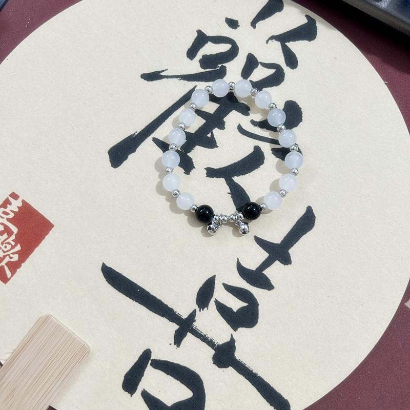 New Chinese Antique Beaded Elastic Rope Bracelet, Sweet Girl Glass Bead Bracelet, Bracelet Jewelry.