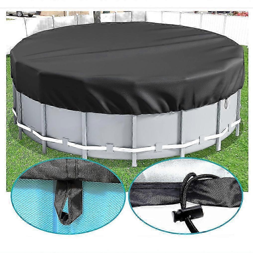 Round Pool Cover 500D for 15FT Pools, Enhanced Durable Fabric, 2025 Model