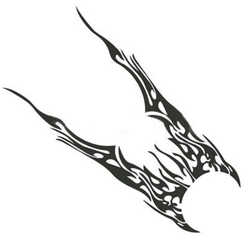 Creative Flame Car Side Stripe Decals Reflective Warning Sticker For Vehicle Decoration