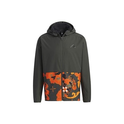 adidas Men s Thermal Fleece-Lined Windproof Hooded Jacket, Dark Green M темно-зеленого