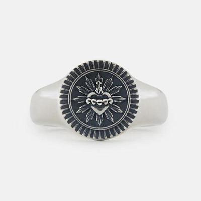 Stříbrný prsten Yin Taifei s trojrozměrným thajským vzorem - Unisex Vintage Módní prsten na prst