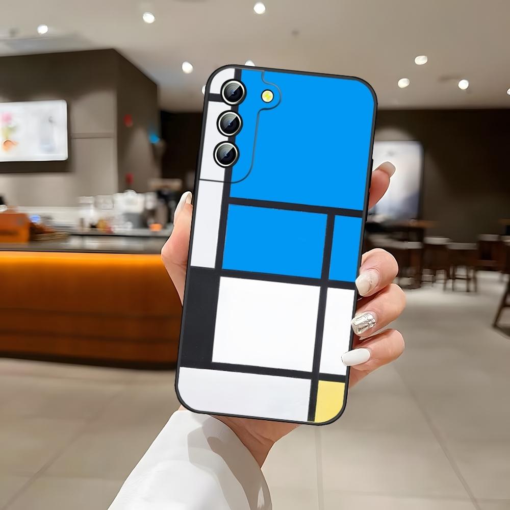 M-Mondrians Phone Case For S25 Samsung S26 S24 Ultra S22 S23 S20 Fe S21 Plus A54 A34 A16 A53 Back Cover