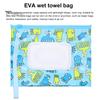 Wet Wipes Bag Organizer Cartoon Pattern Large Capacity Reusable Lightweight Portable Wet Wipes Bag Container