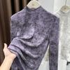 Pullovers Tops Women Autumn Winter Padded Blouse Oversized Half Turtleneck Loose Long Sleeve Shirt Slim Pullover Tops