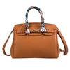 2026 Lock Handbag Fashion Lychee Pattern Single Shoulder Diagonal Platinum