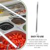 2Pcs Premium Stainless Steel Pan Divider Bars 7.09 Inch Robust Food Service Shelf Dividers Metal Divider Rods for Catering