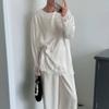 Lace Trim Long Sleeve T-shirt O-Neck Tunic Tops Fashion Beach Robe  Summer Wear