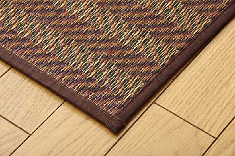 Ikehiko Made in Japan Rush Teppich Teppich Braun 3 Tatami Rechteckig F Knarl Ca. 191 x 250 cm Made in Japan Plump Backing Hiba Verarbeitung