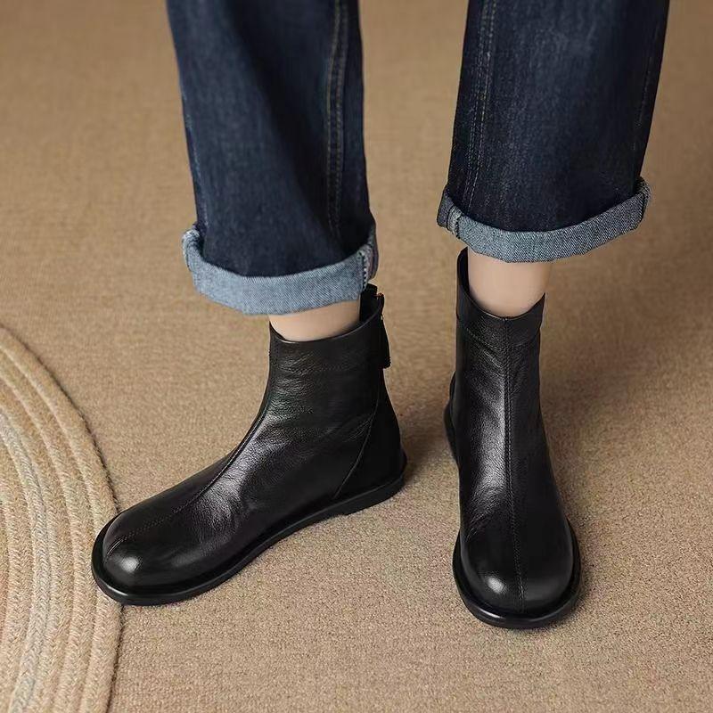 

Мода 2025 Женская обувь Ботильоны Женские ботинки Горячая распродажа Металлическая отделка Современные ботинки Женские Новая Задняя молния Однотонная обувь для женщин 40 чёрный