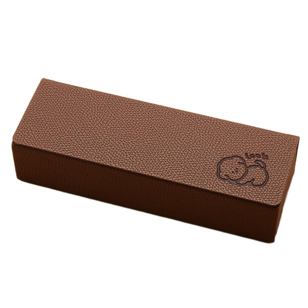 Anti-Stress Eyeglass Case PU Leather Protective Case Portable Glasses Storage Box  Men and Women