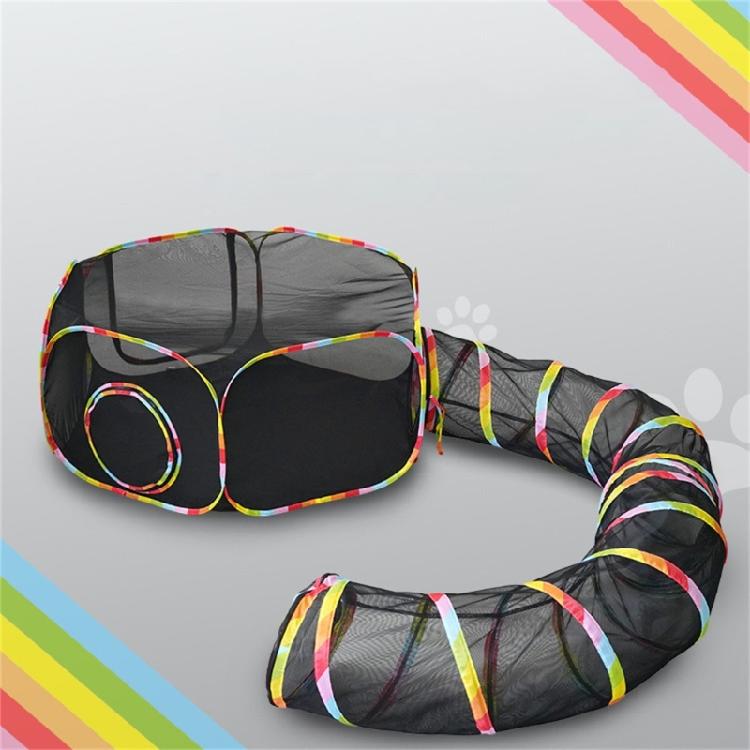 Pet Cat Tunnel Foldable Indoor Cat Tunnel Foldable Space Saving Training Toy