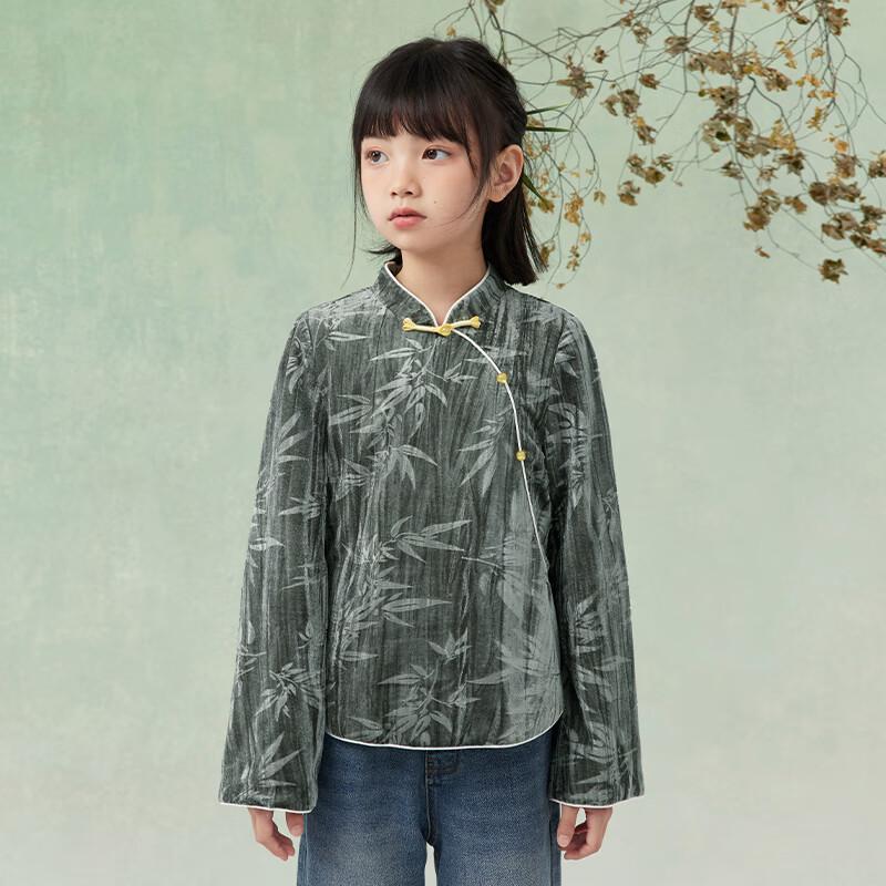 Zhimu New Chinese Style Girls  Shirt 140