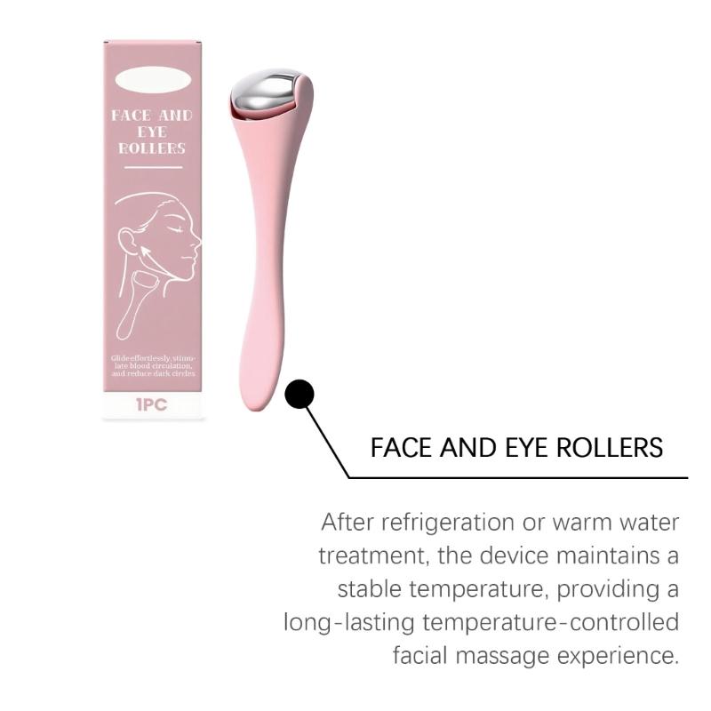Face Roller With Zinc Alloy Wheel Lightweighted PP Grip For Muscle Relaxation Travel Friendly Non Electric Massage
