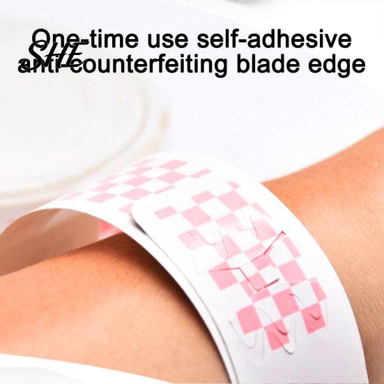 Color Coded Wristbands 200 Pcs Paper for Events, Barcode Print Self-Adhesive QR Code Printable Wristband, Thermal Sensitive Disposable DIY Bracelet