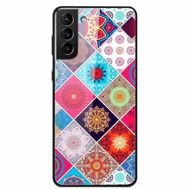 For Samsung S22 5G Cases S22Plus S22Ultra 5G Tempered Glass Hard Back Cover for Samsung Galaxy S22 Plus Case S22Ultra S22+ Cover