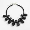 Exaggerated Water Drop Resin Pendant Choker Necklace Women Boho Clavicle Chain Statement Jewelry Gift