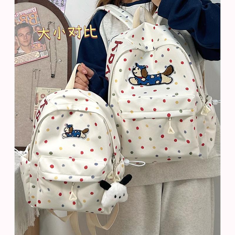 Schoolbag High-value Schoolbag Female Junior High School Student Cute Puppy Computer Backpack Girl High School Student Travel Backpack Tide