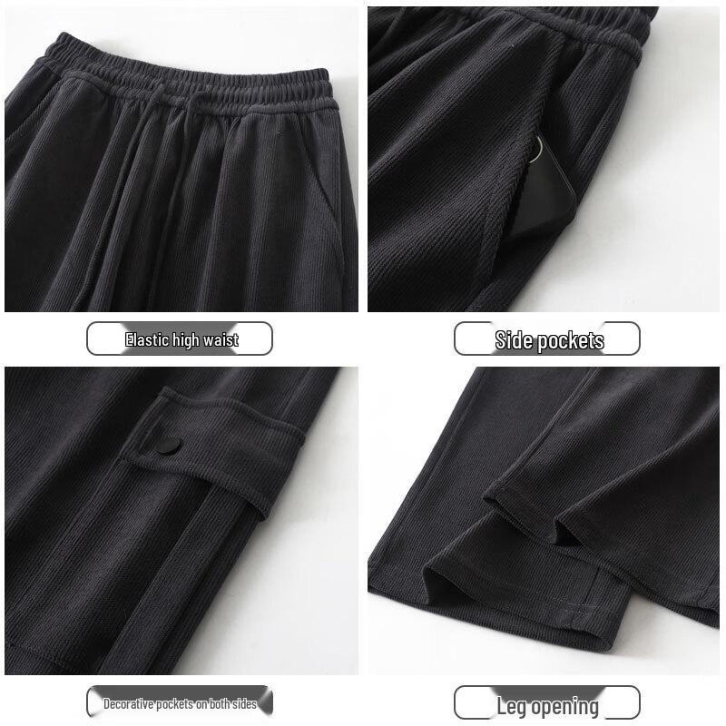 Lingsha Dámské tepláky s vysokým pasem a širokými nohavicemi