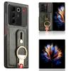 For ZTE Nubia Fold Fashion Ring WristStrap Leather Phone Holder Case For ZTE Nubia Fold Drop-Resistant Phone Cover