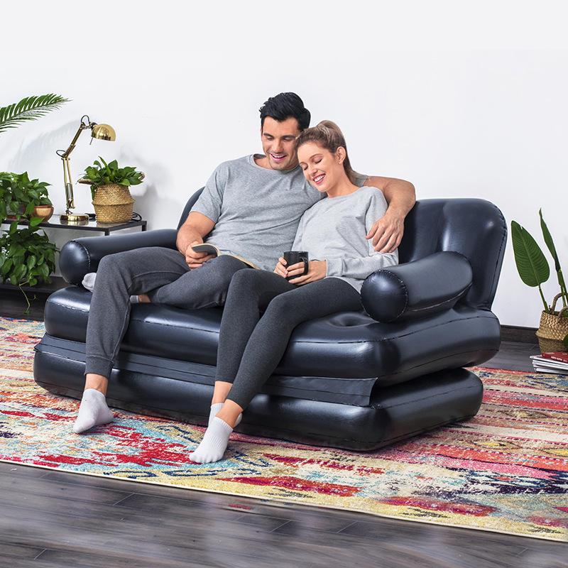 5-in-1 Double-Thick Inflatable Sofa Bed & Lounge Chair