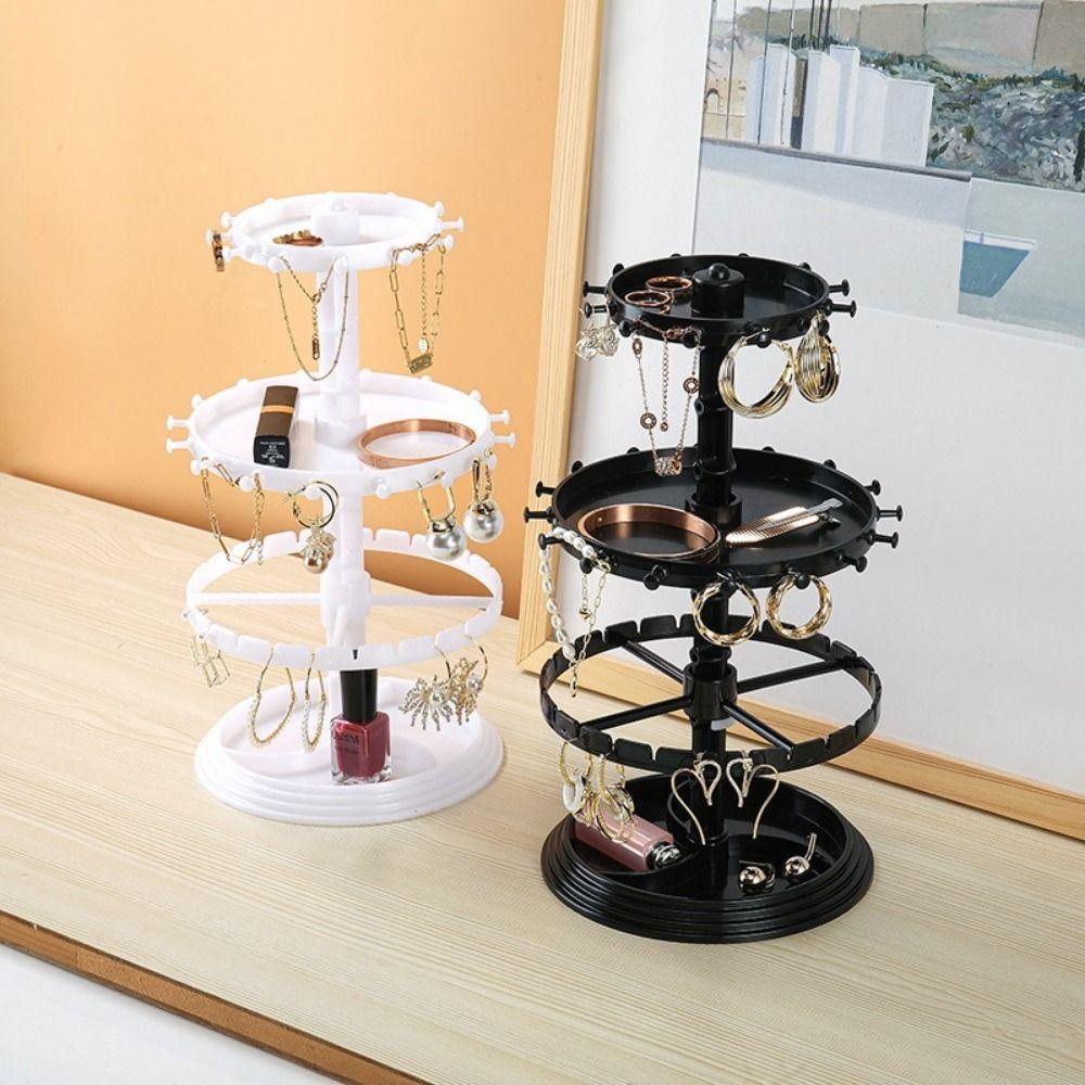 Plastic Jewelry Earring Holder 4 Layers Bracelet Holder Fashion Hair Ring Rack  Wedding